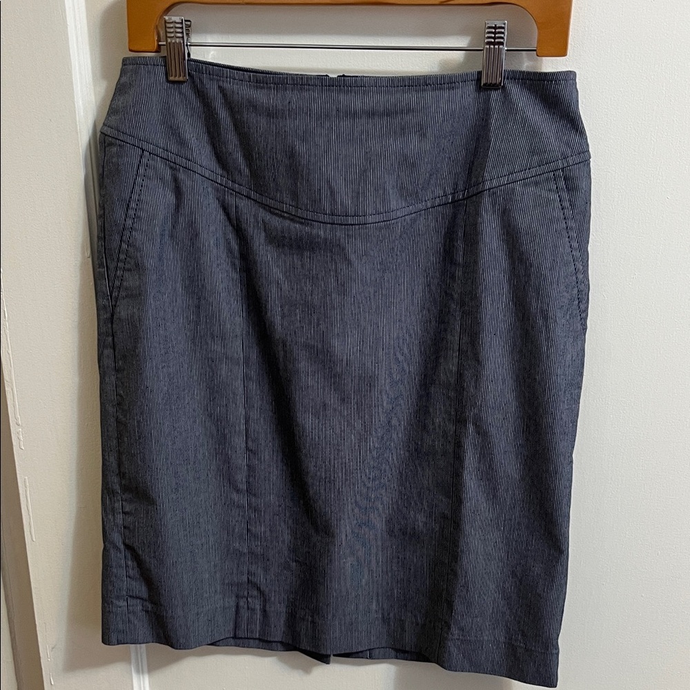 Banana Republic Blue and White Pencil Skirt